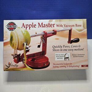 NIB Norpro #866R Apple Master With Vacuum Base Slicer And Corer Pares Apples